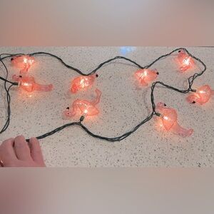 String of 10 Lighted Flamingos! Lovely Pink, Great to Celebrate Flamingo Lovers!